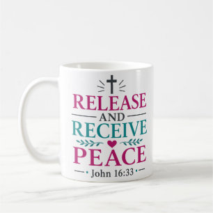 Christliches Bibelvers zum Loslassen und Empfangen Kaffeetasse