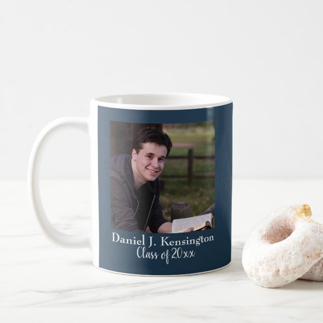Christliches Bibelverse Abschluss Foto Kaffeetasse (Mit Donut)