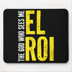 Christliches Bibelzitat - El Roi Der Gott, der mic Mousepad