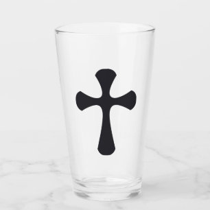 Christliches blaues Kreuz Glas
