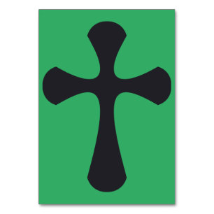 Christliches blaues Kreuz Tischnummer