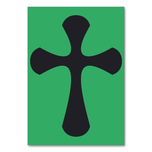 Christliches blaues Kreuz Tischnummer (Vorderseite)