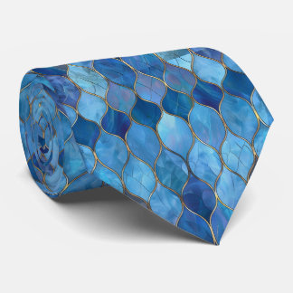 Christliches Blaugestanztes Glas Krawatte