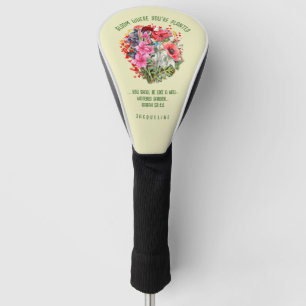 Christliches BLOOM, IN DEM SIE PLANTIERT SIND Golf Headcover