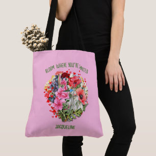 Christliches BLOOM, IN DEM SIE PLANTIERT SIND Pink Tasche