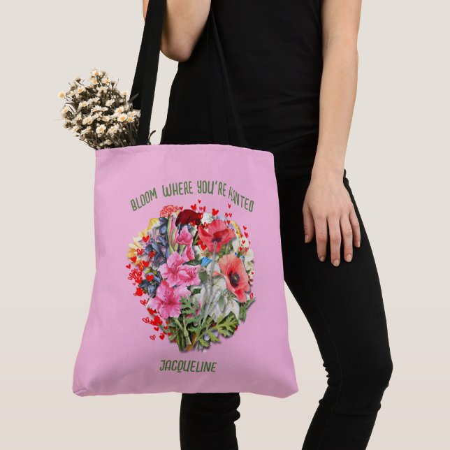 Christliches BLOOM, IN DEM SIE PLANTIERT SIND Pink Tasche (Von Nahem)