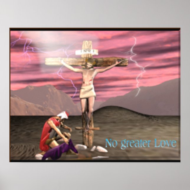 Christliches Calvary-Kunstposter Poster (Vorne)