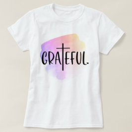 Christliches Cross Dankbarkeit Typografie T - Shir T-Shirt