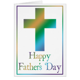 Christliches Cross-Design 3 Happy Vatertag Card
