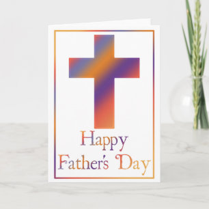 Christliches Cross-Design 4 Happy Vatertag Card Karte