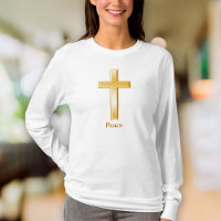 Christliches Cross-Gold-Symbol