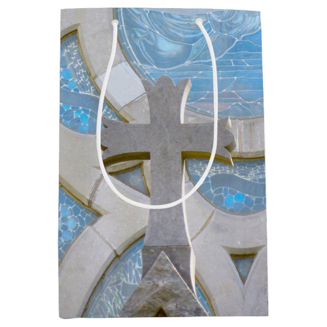 Christliches Crosspatbeutel Mittlere Geschenktüte (Vorderseite)