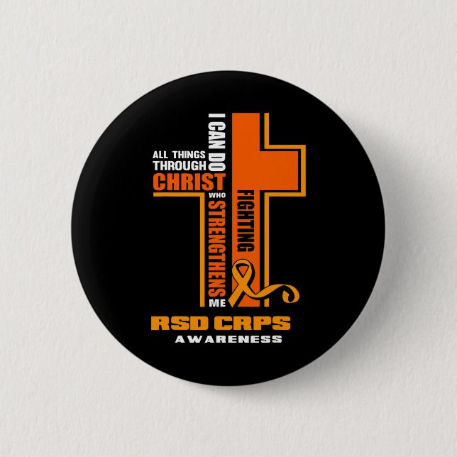 Christliches CRPS Warrior Fighter RSD CRPS-Bewusst Button (Vorderseite)