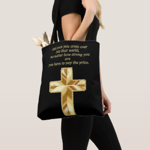 Christliches Crucifix-Kreuz mit lustigem Sprichwor Tasche