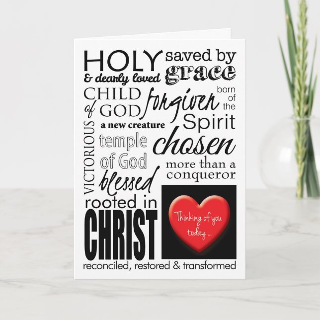 Christliches Denken Ihrer Karte Grafiktypografie (Vorderseite)