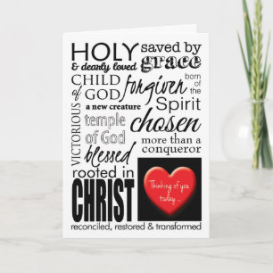 Christliches Denken Ihrer Karte Grafiktypografie