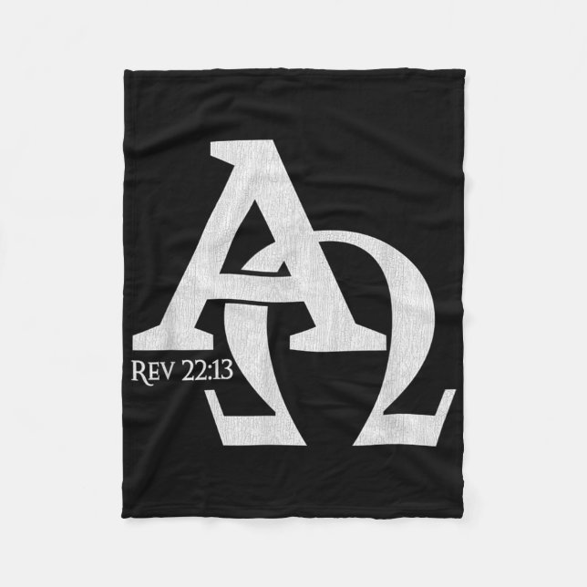 Christliches Design - Alpha und Omega die griechis Fleecedecke (Vorderseite)