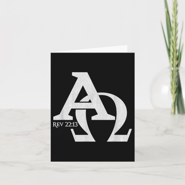 Christliches Design - Alpha und Omega die griechis Karte (Vorderseite)