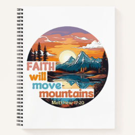 Christliches Design der Feith Move Mountains Notizbuch