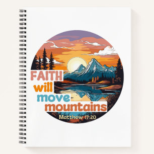 Christliches Design der Feith Move Mountains Notizbuch