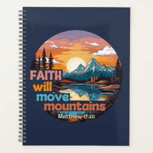 Christliches Design 'Faith Move Mountains' Planer