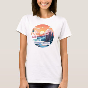 Christliches Design 'Faith Move Mountains' T-Shirt