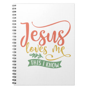 Christliches Design Jesus Liebe mir. Das weiß ich Notizblock