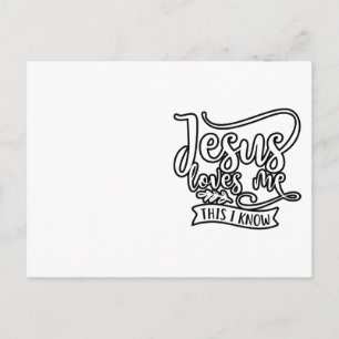 Christliches Design Jesus Liebe mir. Das weiß ich Postkarte