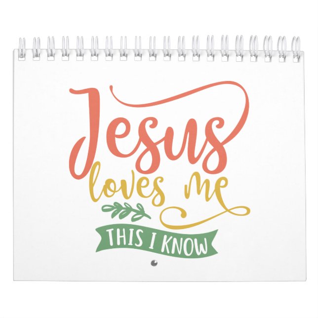 Christliches Design Jesus  mich. Das weiß ich Kalender (Titelbild)