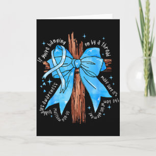 Christliches Diabetes-Bewusstsein Blaues Band Kreu Karte