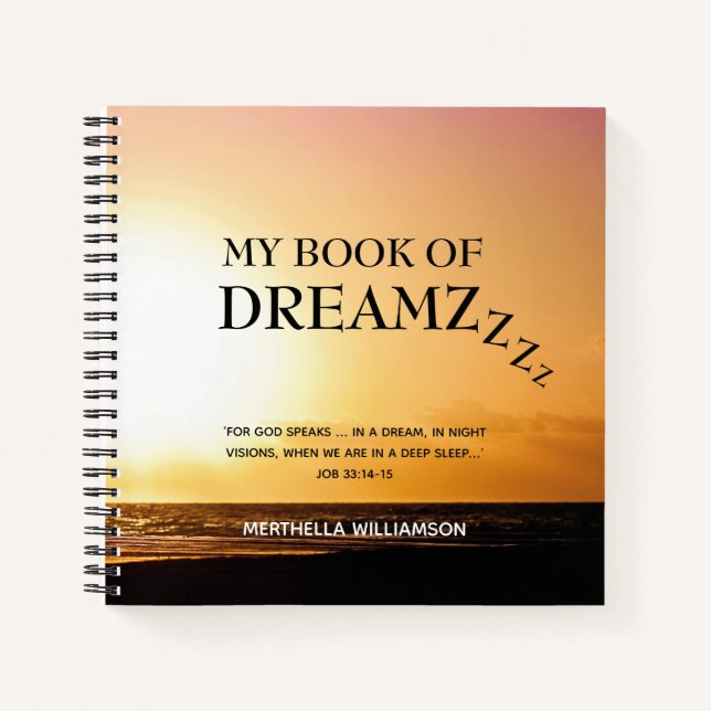 Christliches Dream Journal Notizbuch (Vorderseite)