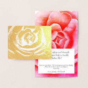 Christliches Elegantes Gold Religiöses Florales Mo Folienkarte