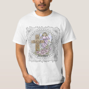 Christliches Engel Meine Rosen Kreuz T-Shirt