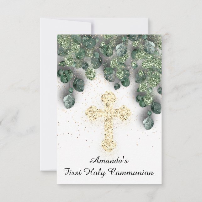Christliches Erlebnis der ersten heiligen Kommune  Einladung (Rückseite)
