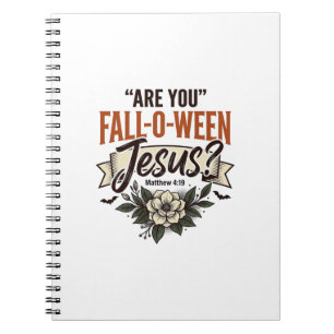 Christliches Fall-O-Ween Jesus Vintage Gravur Shir Notizblock