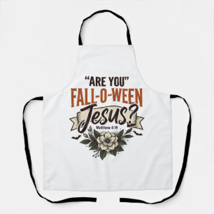 Christliches Fall-O-Ween Jesus Vintage Gravur Shir Schürze