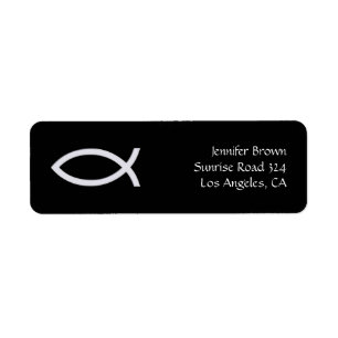 Christliches Fisch-Adressen-Etikett