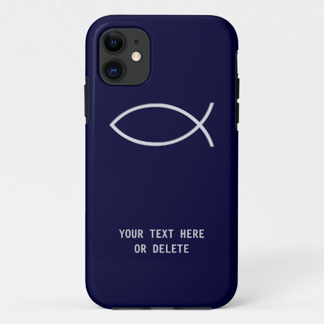 Christliches Fisch-Symbol Case-Mate iPhone Hülle (Rückseite)
