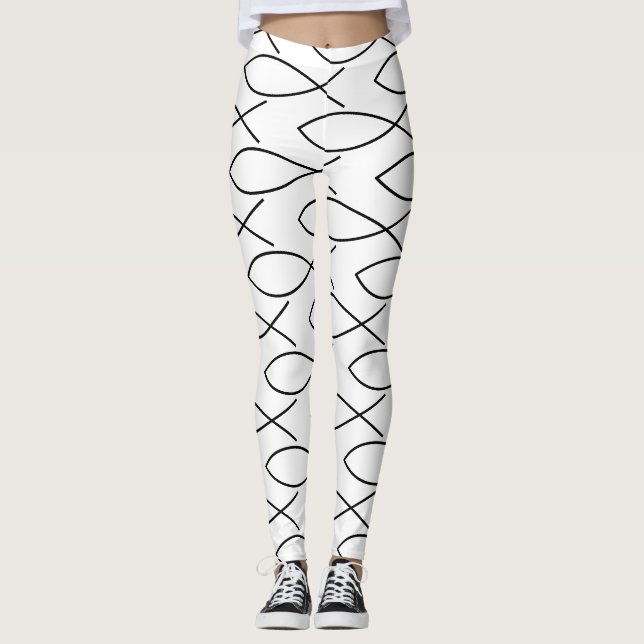 Christliches Fisch-Symbol Ichthys Thunder_Cove Leggings (Vorderseite)