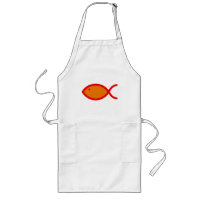 Christliches Fisch-Symbol - LOUD! Orange und Rot