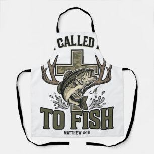 Christliches Fischdesign Er rief mich zum Fischen Schürze