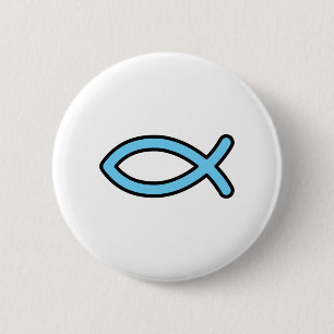 Christliches Fischsymbol Button