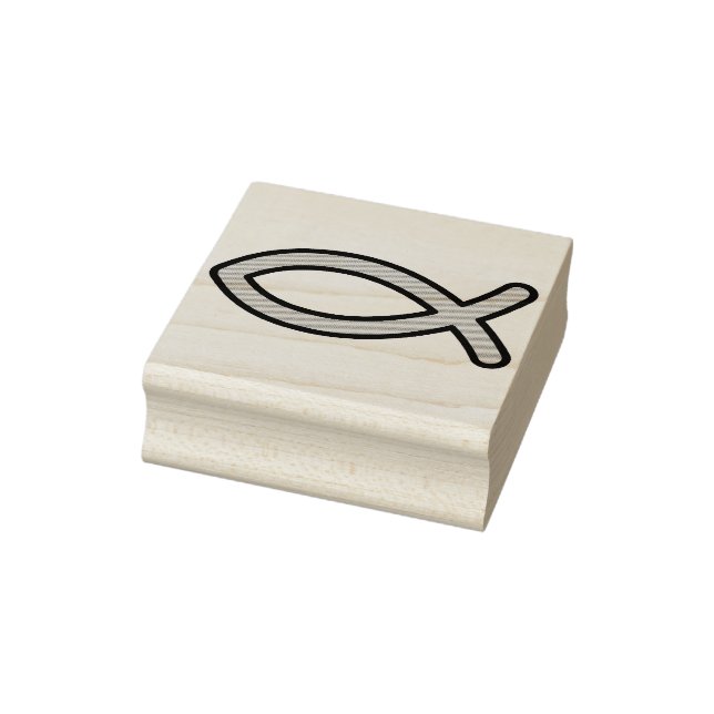Christliches Fischsymbol Gummistempel (Stempel)
