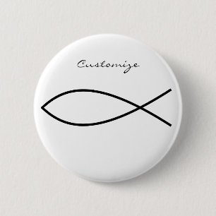 Christliches Fischsymbol Ichthys Thunder_Cove Button