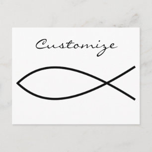 Christliches Fischsymbol Ichthys Thunder_Cove Postkarte