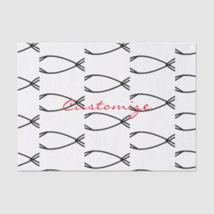 Christliches Fischsymbol Ichthys Thunder_Cove Seidenpapier