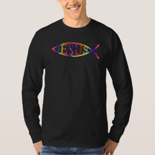 Christliches Fischsymbol Jesus Ichthys Gefärbte Kr T-Shirt