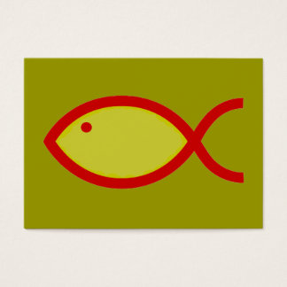 Christliches Fischsymbol - LOUD! Gold und Rot