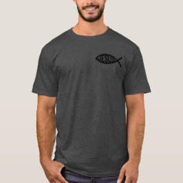 Christliches Fischsymbol mit Jesus Name T-Shirt