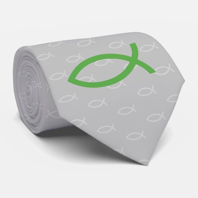 Christliches Fischsymbol Neck Tie Krawatte (Gerollt)